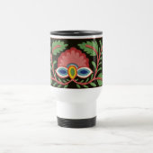 Farbenfrohe Blume Design Travel Mug Reisebecher (Mittel)
