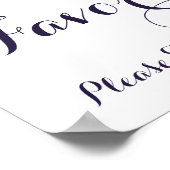 Farbenfrohe Blume Duschfavoriten Bitte ein Zeichen Poster (Ecke)