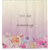 Farbenfrohe Blume Duschvorhang (Vorderseite)