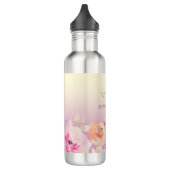 Farbenfrohe Blume Edelstahlflasche (Links)