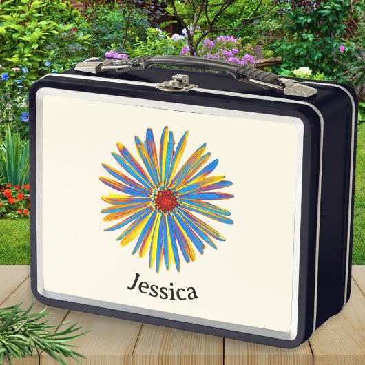 Farbenfrohe Blume Einfach Eleganter Individuelle N Metall Brotdose