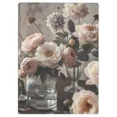 Farbenfrohe Blume Elegant Vintag inspiriert Klemmbrett (Rückseite)