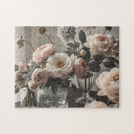 Farbenfrohe Blume Elegant Vintag inspiriert Puzzle