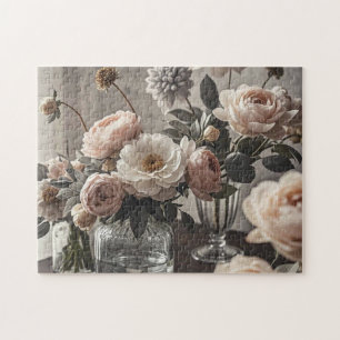 Farbenfrohe Blume Elegant Vintag inspiriert Puzzle