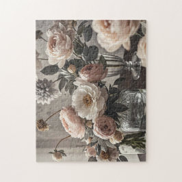 Farbenfrohe Blume Elegant Vintag inspiriert Puzzle