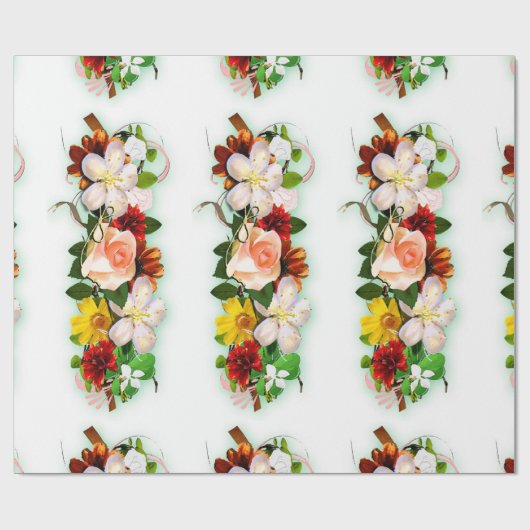 Farbenfrohe Blume Elegante Moderne Geschenke Geschenkpapier (Flach)