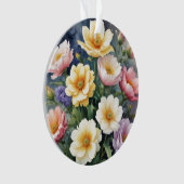 Farbenfrohe Blume Elegante Wasserfarben-Malerei Ornament (Vorderseite)