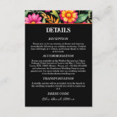 Farbenfrohe Blume Fiesta Mexican Wedding Details Begleitkarte (Vorderseite)