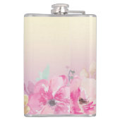 Farbenfrohe Blume Flachmann (Rückseite)