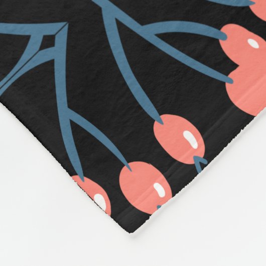 Farbenfrohe Blume Fleece Blankon (Ecke)