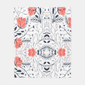 Farbenfrohe Blume Fleece Blankon (Vorderseite)