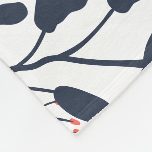 Farbenfrohe Blume Fleece Blankon (Ecke)