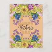 Farbenfrohe Blume Foliage Mother Day Postkarte (Vorderseite)