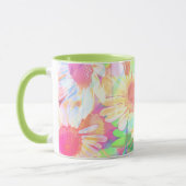 Farbenfrohe Blume fröhlich Tasse (Links)