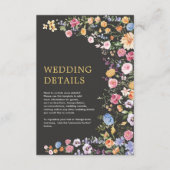 Farbenfrohe Blume Frühjahrswoche Wildblume Hochzei Begleitkarte (Vorderseite)