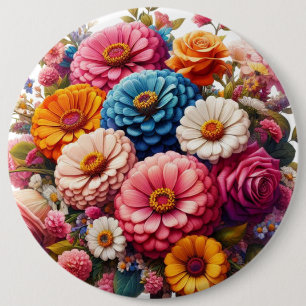 Farbenfrohe Blume/Frühling Zinnia/Rose Button
