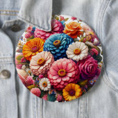 Farbenfrohe Blume/Frühling Zinnia/Rose Button (Beispiel)
