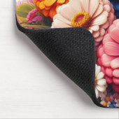 Farbenfrohe Blume/Frühling Zinnia/Rose Mousepad (Ecke)