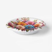 Farbenfrohe Blume/Frühling Zinnia/Rose Pappteller (Gewinkelt)