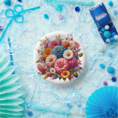 Farbenfrohe Blume/Frühling Zinnia/Rose Pappteller (Party)