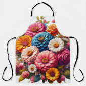 Farbenfrohe Blume/Frühling Zinnia/Rose Schürze (Vorderseite)