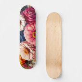 Farbenfrohe Blume/Frühling Zinnia/Rose Skateboard (Vorderseite)