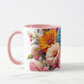 Farbenfrohe Blume/Frühling Zinnia/Rose Tasse (Links)