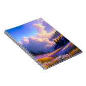 Farbenfrohe Blume führen ins Tal Notizblock (Rechte Seite)