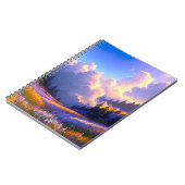 Farbenfrohe Blume führen ins Tal Notizblock (Linke Seite)