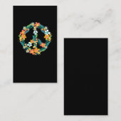 Farbenfrohe Blume für das Friedenszeichen 60er 70e Visitenkarte (Vorne/Hinten)