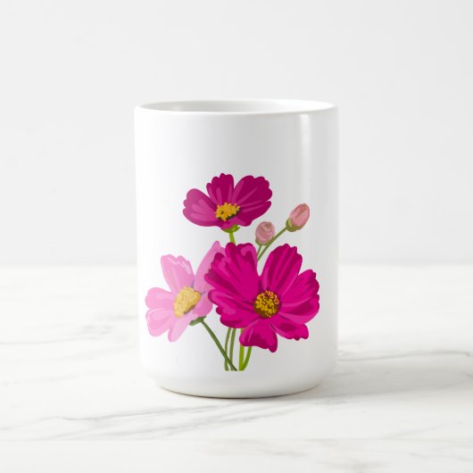 Farbenfrohe Blume für den hellen Gartenkosmos Kaffeetasse (Mittel)