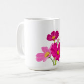 Farbenfrohe Blume für den hellen Gartenkosmos Kaffeetasse (Vorderseite Links)