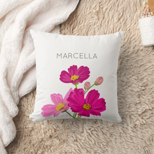 Farbenfrohe Blume für den hellen Gartenkosmos Kissen (Decke)