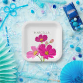 Farbenfrohe Blume für den hellen Gartenkosmos Pappteller (Party)