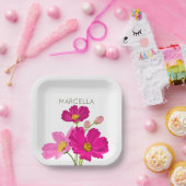 Farbenfrohe Blume für den hellen Gartenkosmos Pappteller (Party)