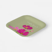 Farbenfrohe Blume für den hellen Gartenkosmos Pappteller (Gewinkelt)