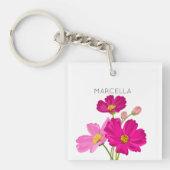 Farbenfrohe Blume für den hellen Gartenkosmos Schlüsselanhänger (Vorderseite)