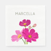 Farbenfrohe Blume für den hellen Gartenkosmos Serviette (Vorderseite)