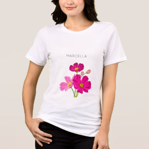 Farbenfrohe Blume für den hellen Gartenkosmos Tri-Blend Shirt