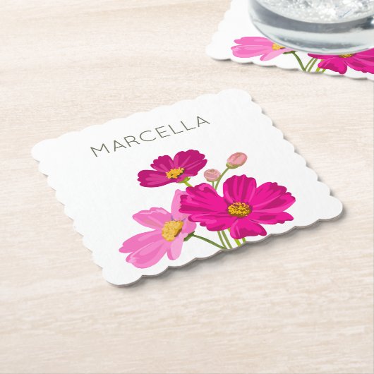 Farbenfrohe Blume für den hellen Gartenkosmos Untersetzer (angewinkelt)