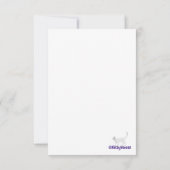 Farbenfrohe Blume fuschia abstrakte Kitty Dankeskarte (Rückseite)