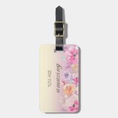 Farbenfrohe Blume Gepäckanhänger (Vorderseite vertikal)