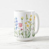 Farbenfrohe Blume Geschenk 🌸 Kaffeemaschine Tasse (VorderseiteRechts)