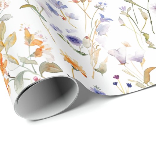 Farbenfrohe Blume Geschenkpapier (Rolleneckpunkt)