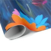 Farbenfrohe Blume Geschenkpapier (Rolleneckpunkt)