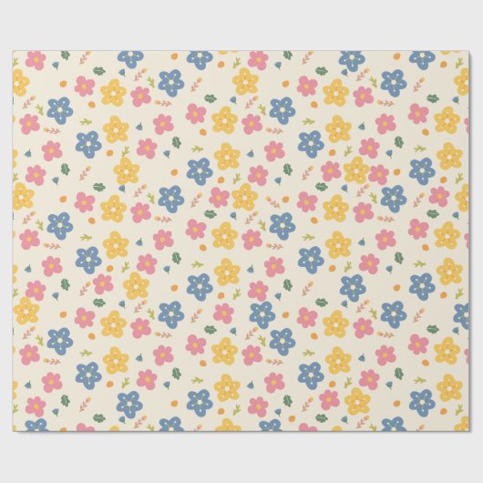 Farbenfrohe Blume Geschenkpapier (Flach)
