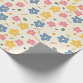 Farbenfrohe Blume Geschenkpapier (Ecke)