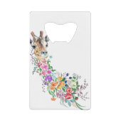 Farbenfrohe Blume Giraffe Flaschenöffner (Vorderseite)