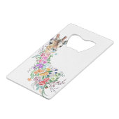 Farbenfrohe Blume Giraffe Flaschenöffner (Rückseite Schrägansicht)