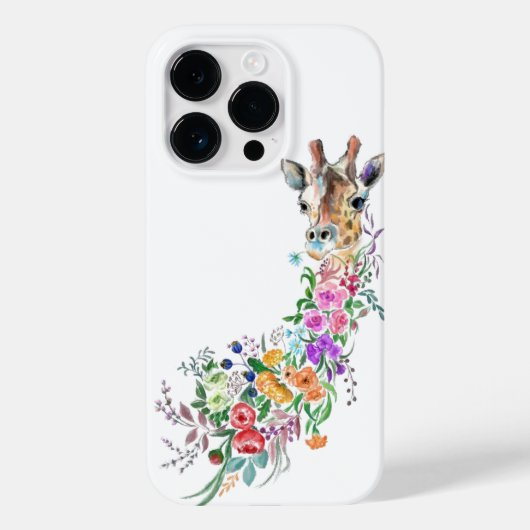 Farbenfrohe Blume Giraffe iPhone Case Malerei (Rückseite)